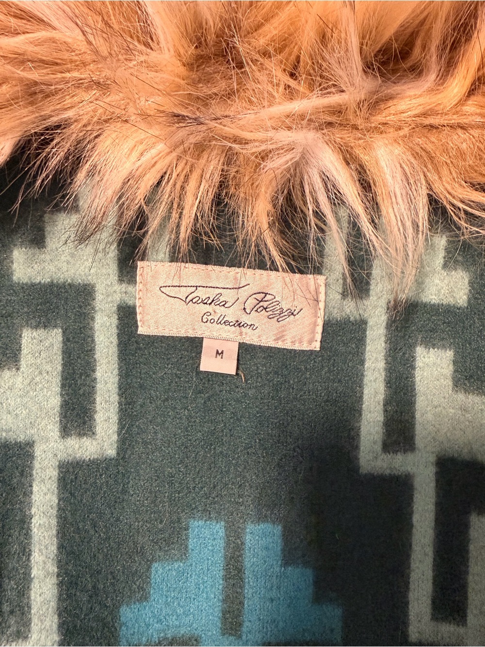 Tasha Polizzi Southwestern Print Blanket Jullian Jacket with Faux Fur - Picture 6 of 7